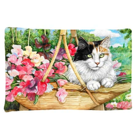 Jensendistributionservices Cat in Basket Fabric Standard Pillowcase MI2557444